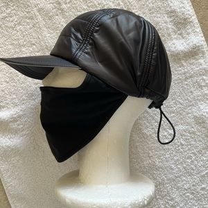 BLACK QUILTED FACE MASK CAP… NEW WITHOUT TAGS… ONE SIZE FITS ALL.